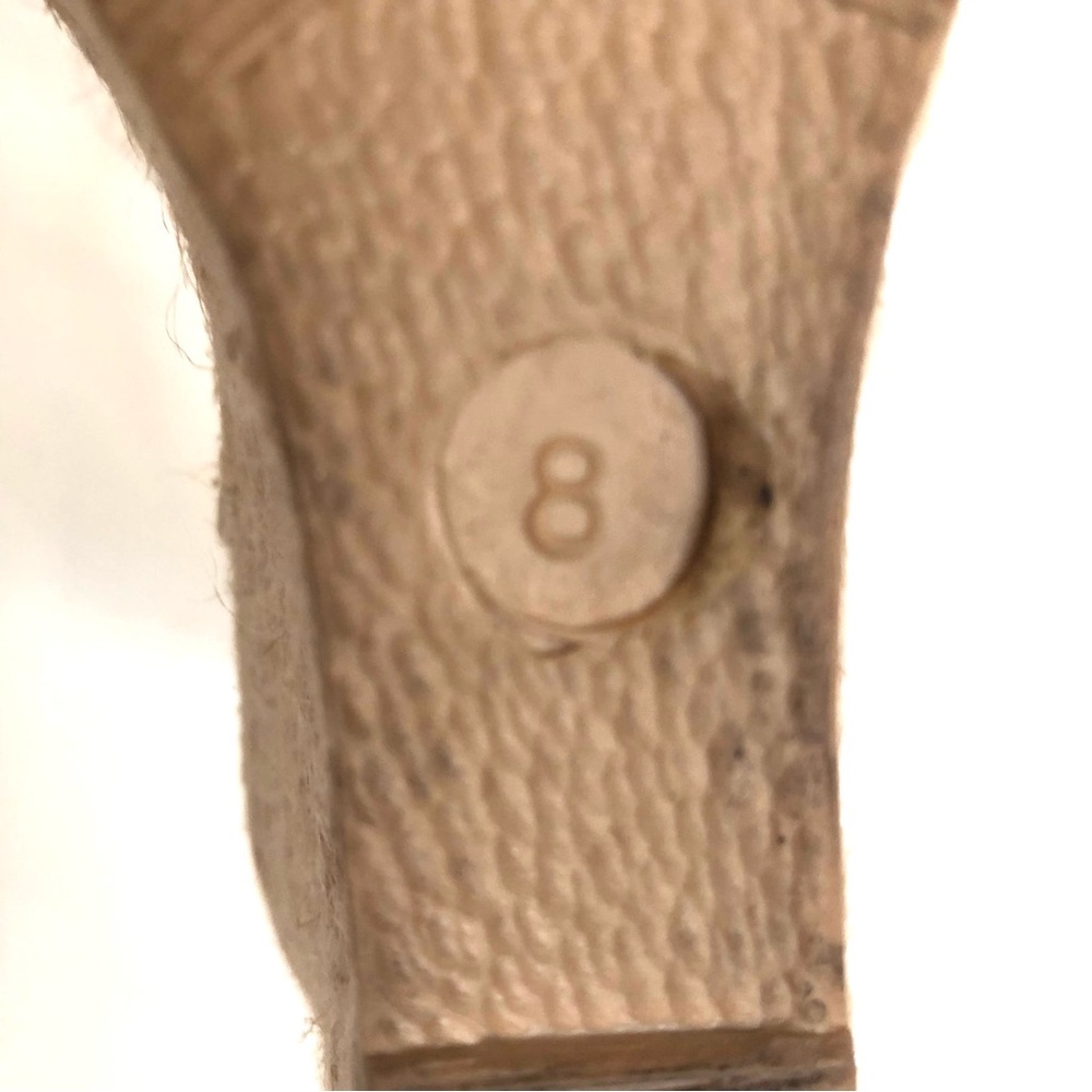 J CREW Metallic Gold Leather Espadrille Wedge Sandals - Picture 9 of 11